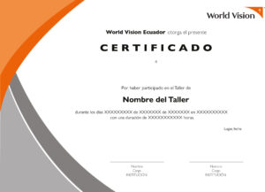 Certificado editable de Participación