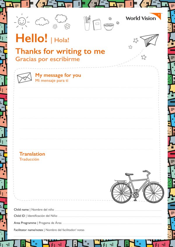 Cartas EL-SL-GN OS Canadá (Píllaro - Santa Ana - Vinces - Portoviejo)  / 6años adelante / Electronic Letter – Sponsor Letter - Gift Notification