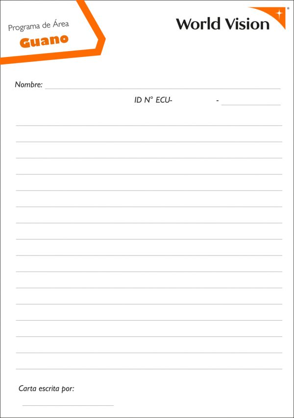 Cartas EL-SL Guano Electronic Letter. Sponsor Letter