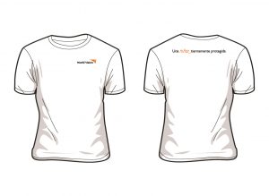 Causa camiseta blanca, cuello redondo