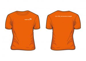 Causa camiseta naranja cuello redondo