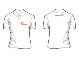 Camiseta blanca tipo polo - Red Wamprakunapak Yuyaykuna