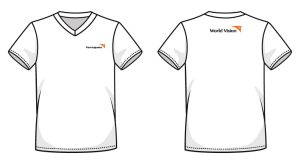 Participante. Camiseta blanca, cuello V