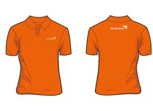 Participante. Camiseta naranja, Polo