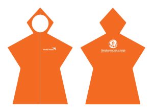 Poncho de agua naranja