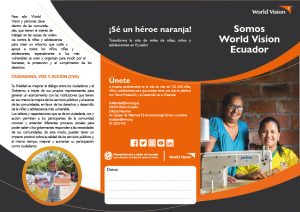Somos World Vision. Metodologías. Tríptico