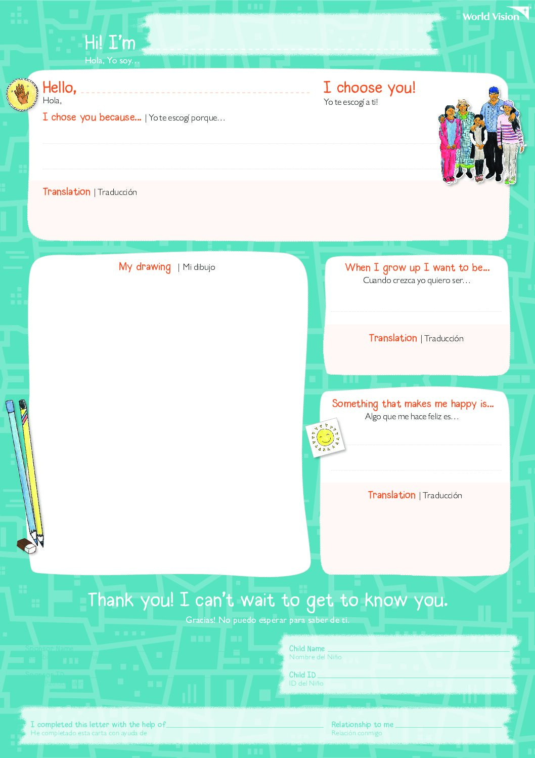 Cartas IL - Chosen USA / (mayores) . Introduction Letter