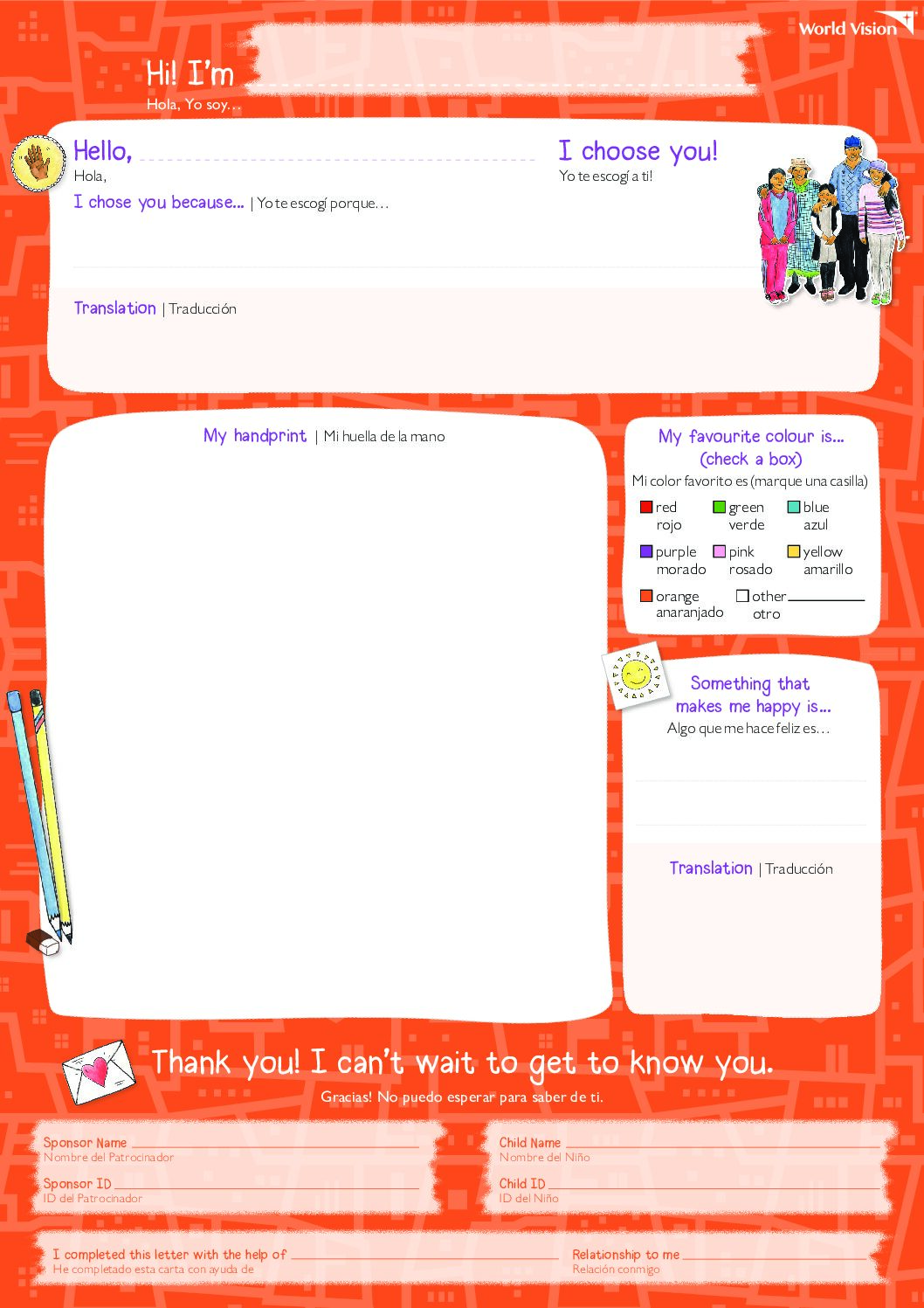 Carta IL - Chosen USA / (menores) . Introduction Letter