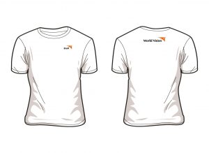 Staff camiseta blanca, cuello redondo
