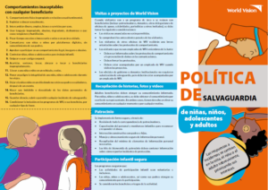 Política de salvaguardia. Tríptico