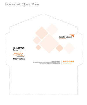 Papelería institucional. 22 × 11. Sobre horizontal