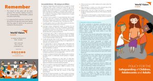Plegable Política de Salvaguardia para Patrocinadores (Inglés)