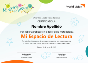 Certificados Espacios de Lectura