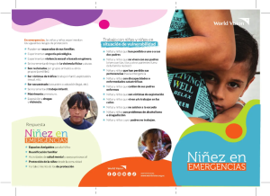 Triptico Niñez en Emergencias